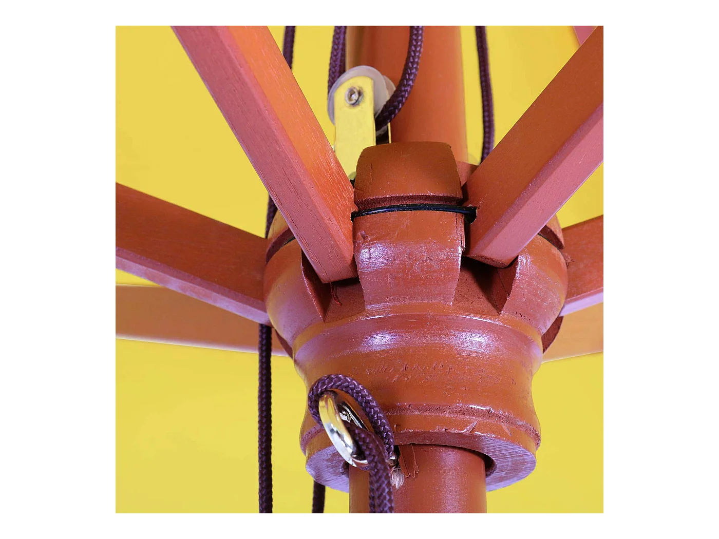 Parasol Lisbon III rond,  geel