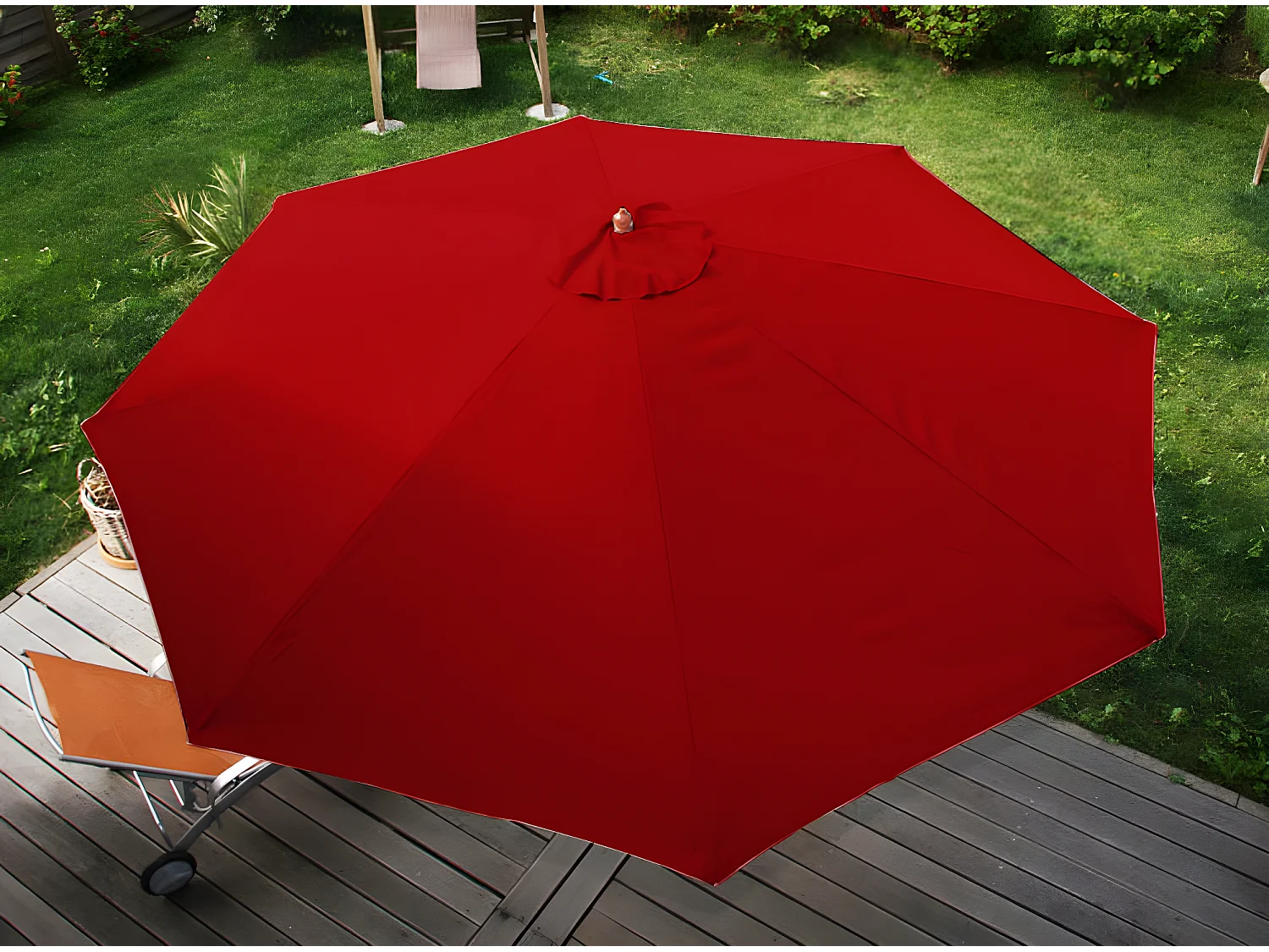 Parasol Lisbonne Ø 3,5m,  bordeaux