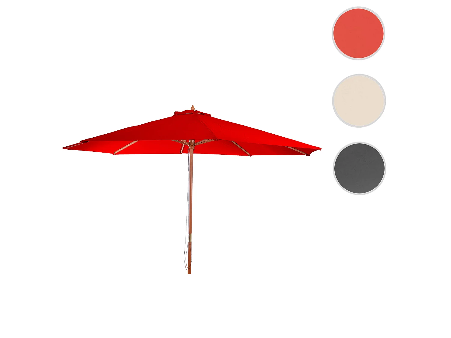 Parasol Lisbonne Ø 3,5m,  bordeaux