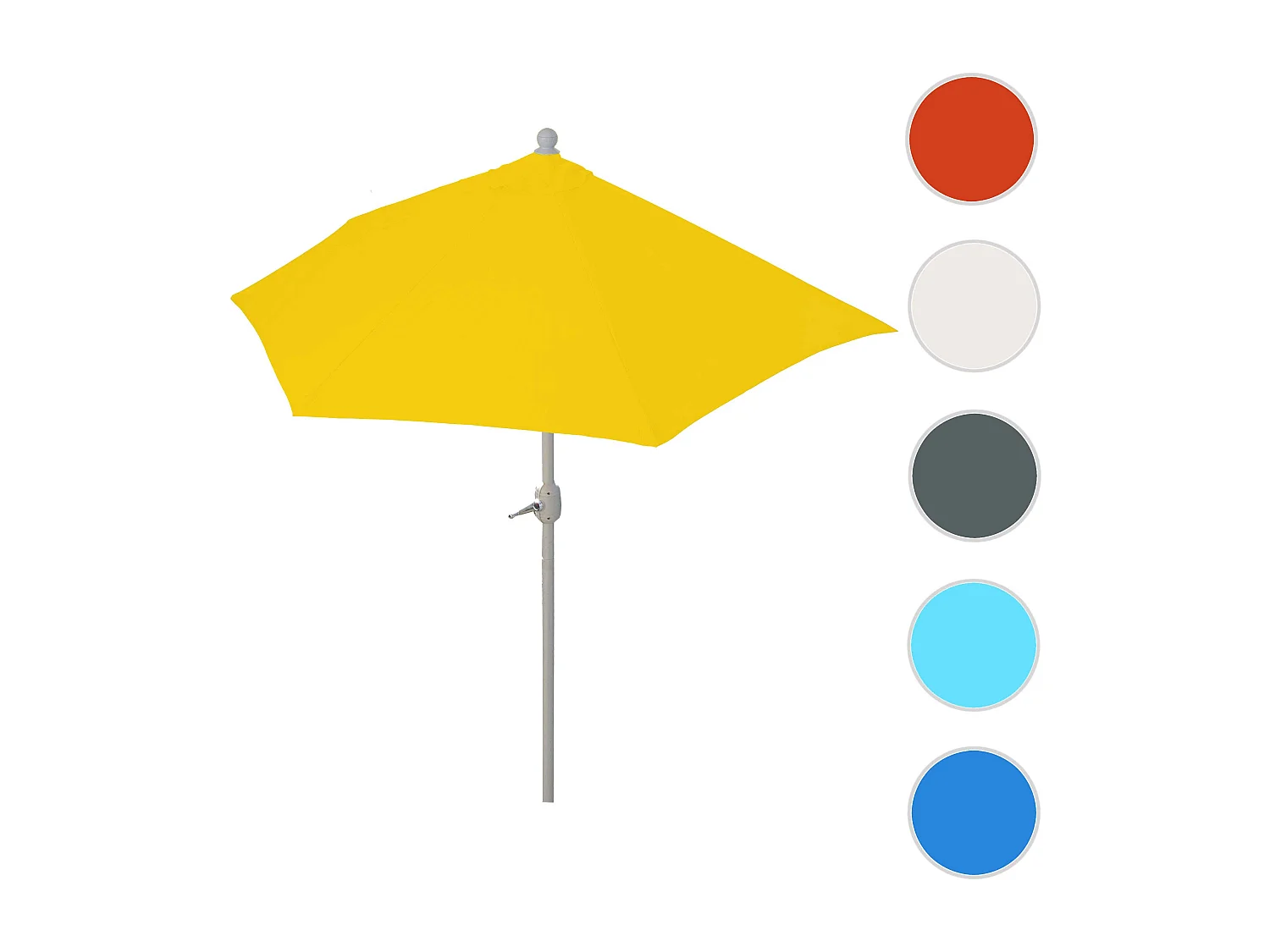 Parasol Lorca I semi-circulaire UV 50,  270cm jaune sans support