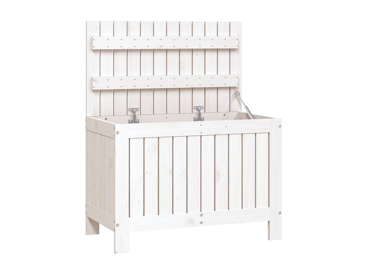 Tuinbox 76x42,5x54 cm massief grenenhout wit