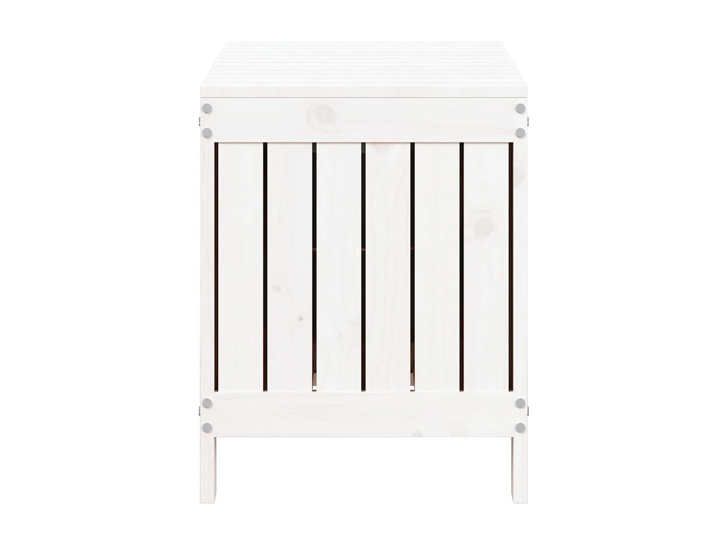 Tuinbox 76x42,5x54 cm massief grenenhout wit