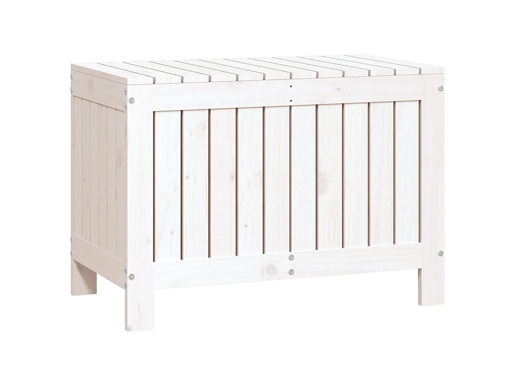 Boîte de rangement de jardin Blanc 76x42,5x54 cm Bois de pin