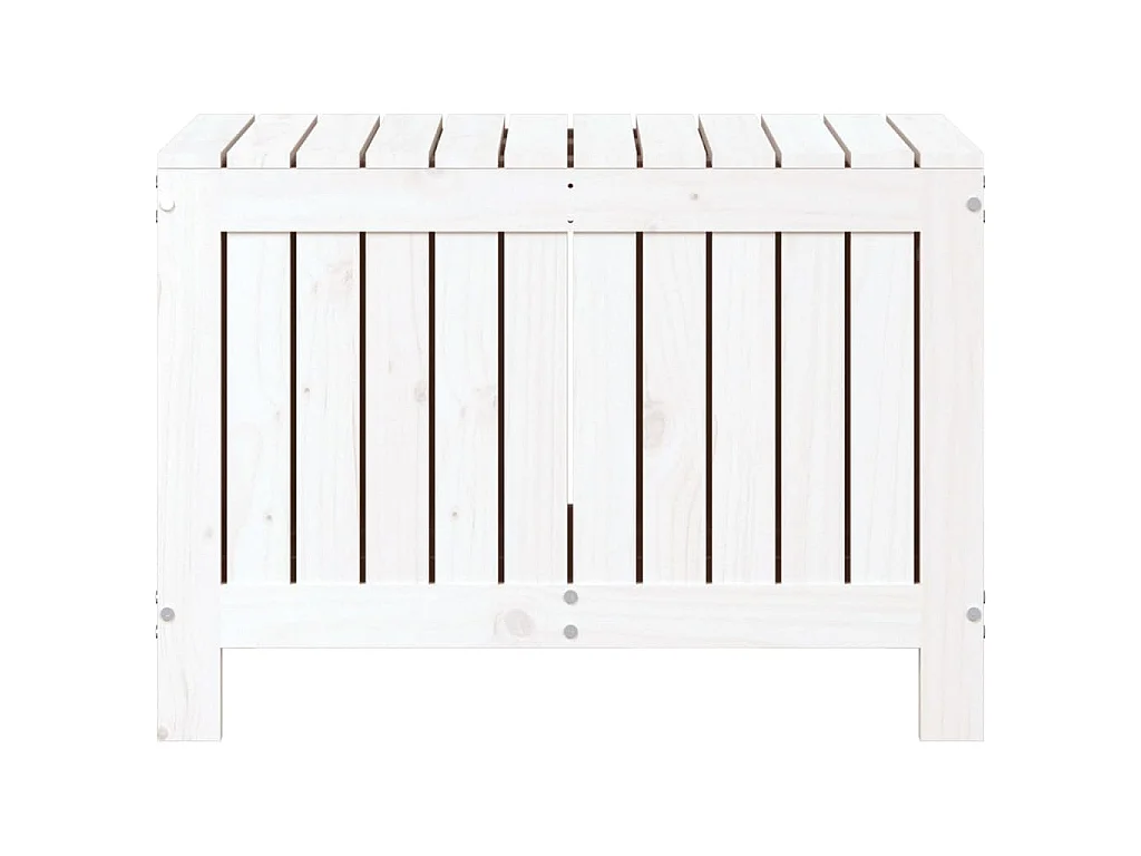 Boîte de rangement de jardin Blanc 76x42,5x54 cm Bois de pin