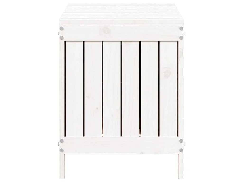 Boîte de rangement de jardin Blanc 76x42,5x54 cm Bois de pin