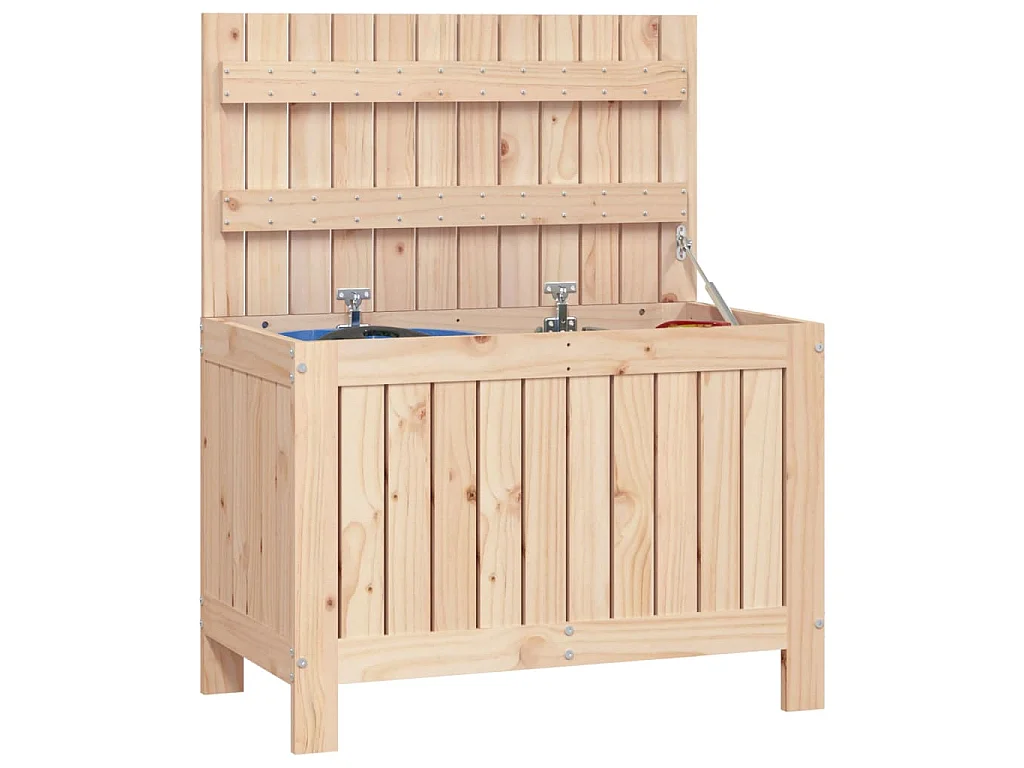 Contenitore da Giardino 76x42,5x54 cm in Legno Massello di Pino