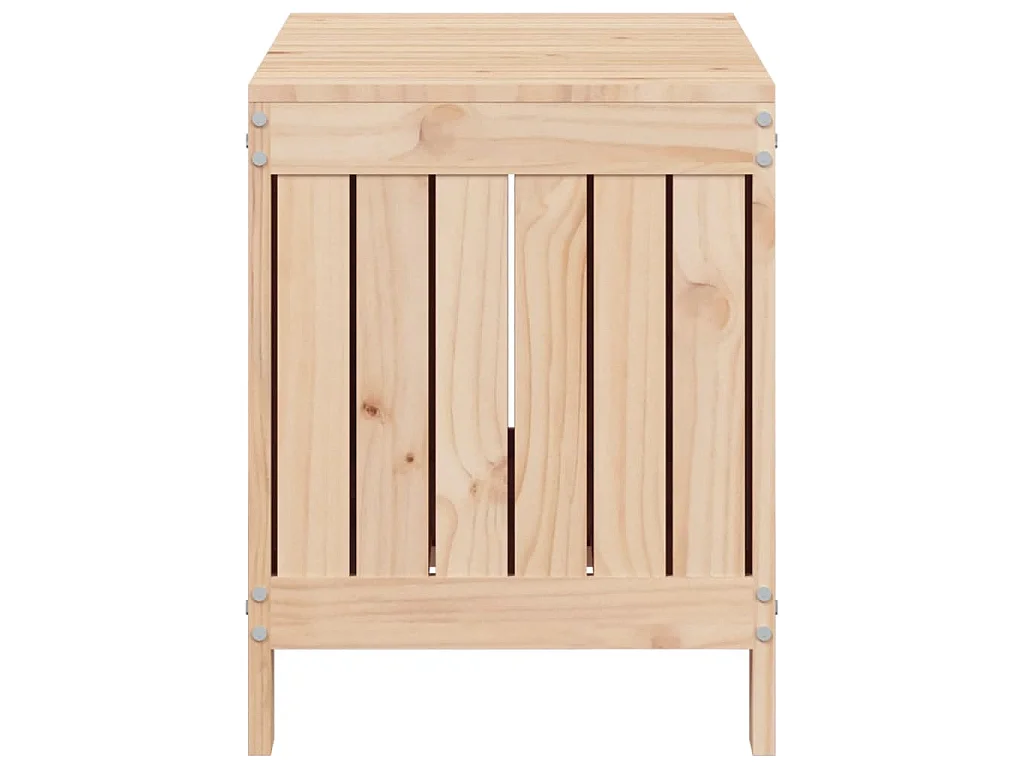 Contenitore da Giardino 76x42,5x54 cm in Legno Massello di Pino