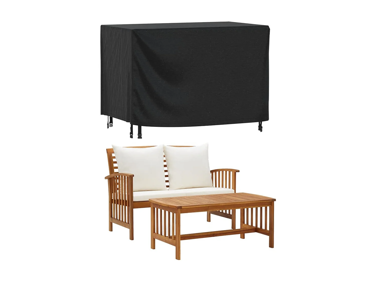 Capa p/ mobiliário jardim 140x70x90 cm impermeável 420D preto