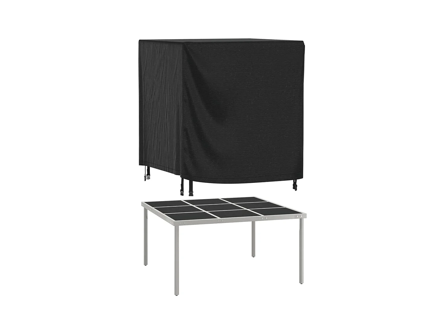 Gartenmöbel-Abdeckung Schwarz 116x100x120 cm Wasserdicht 420D