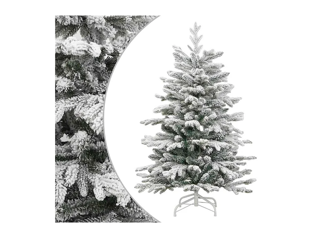 Sapin de Noël artificiel à charnières avec neige floquée 180 cm