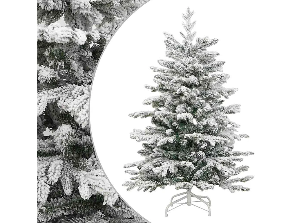 Kunstkerstboom met scharnieren en sneeuw 180 cm