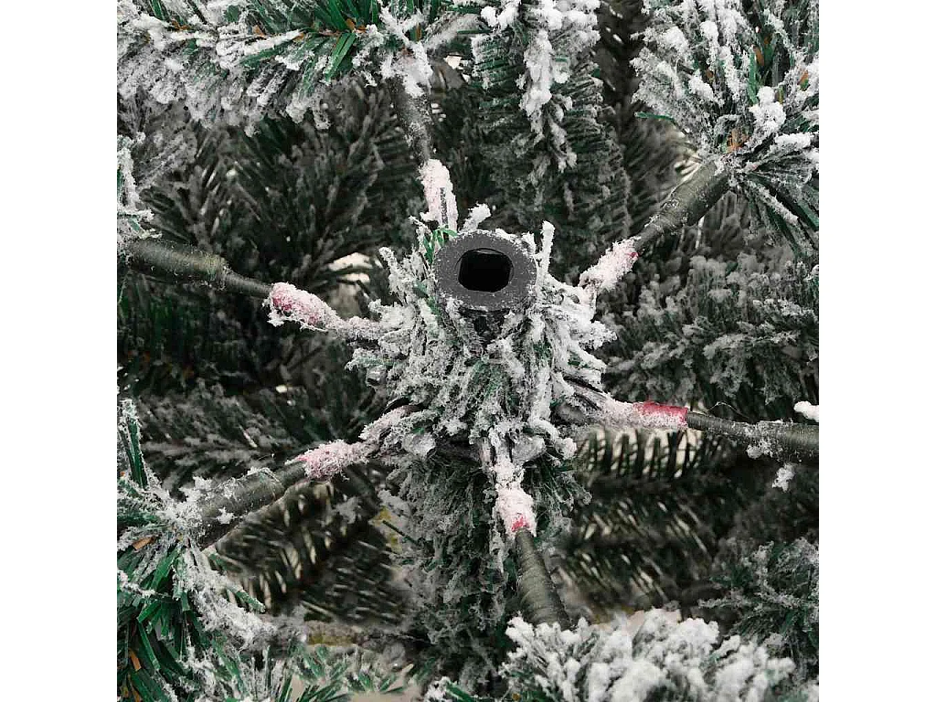Kunstkerstboom met scharnieren en sneeuw 180 cm