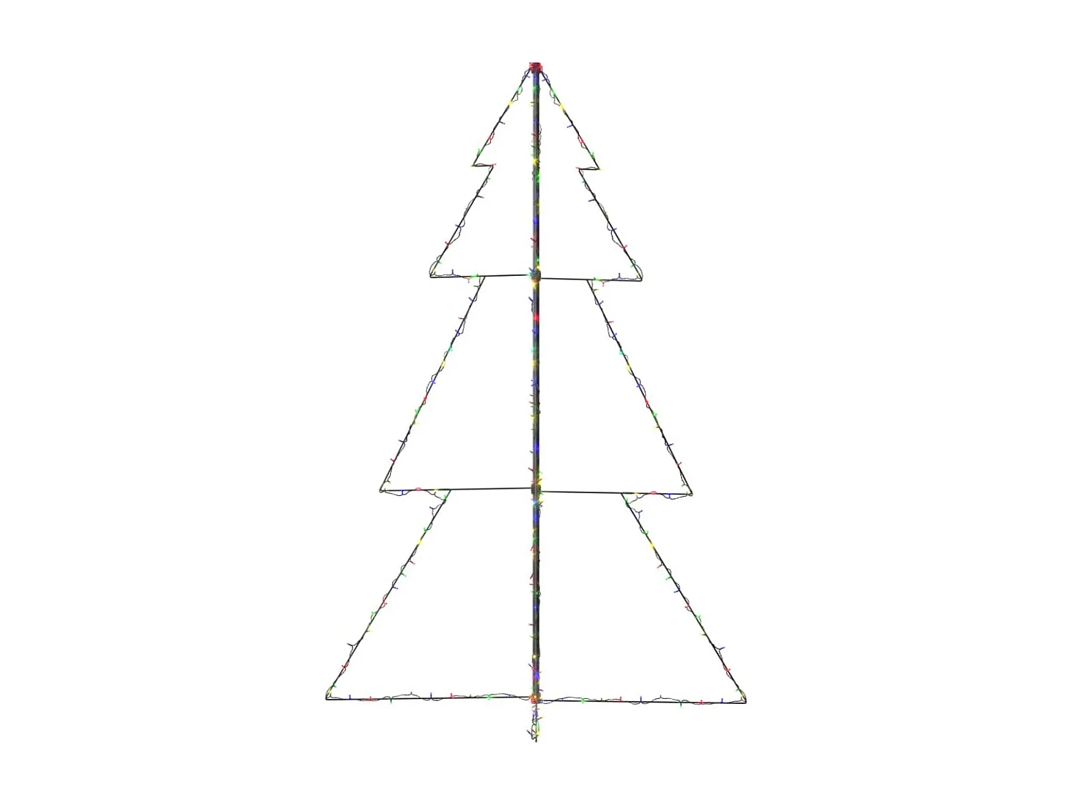 Albero di Natale a Cono 240 LED per Interni Esterni 118x180 cm
