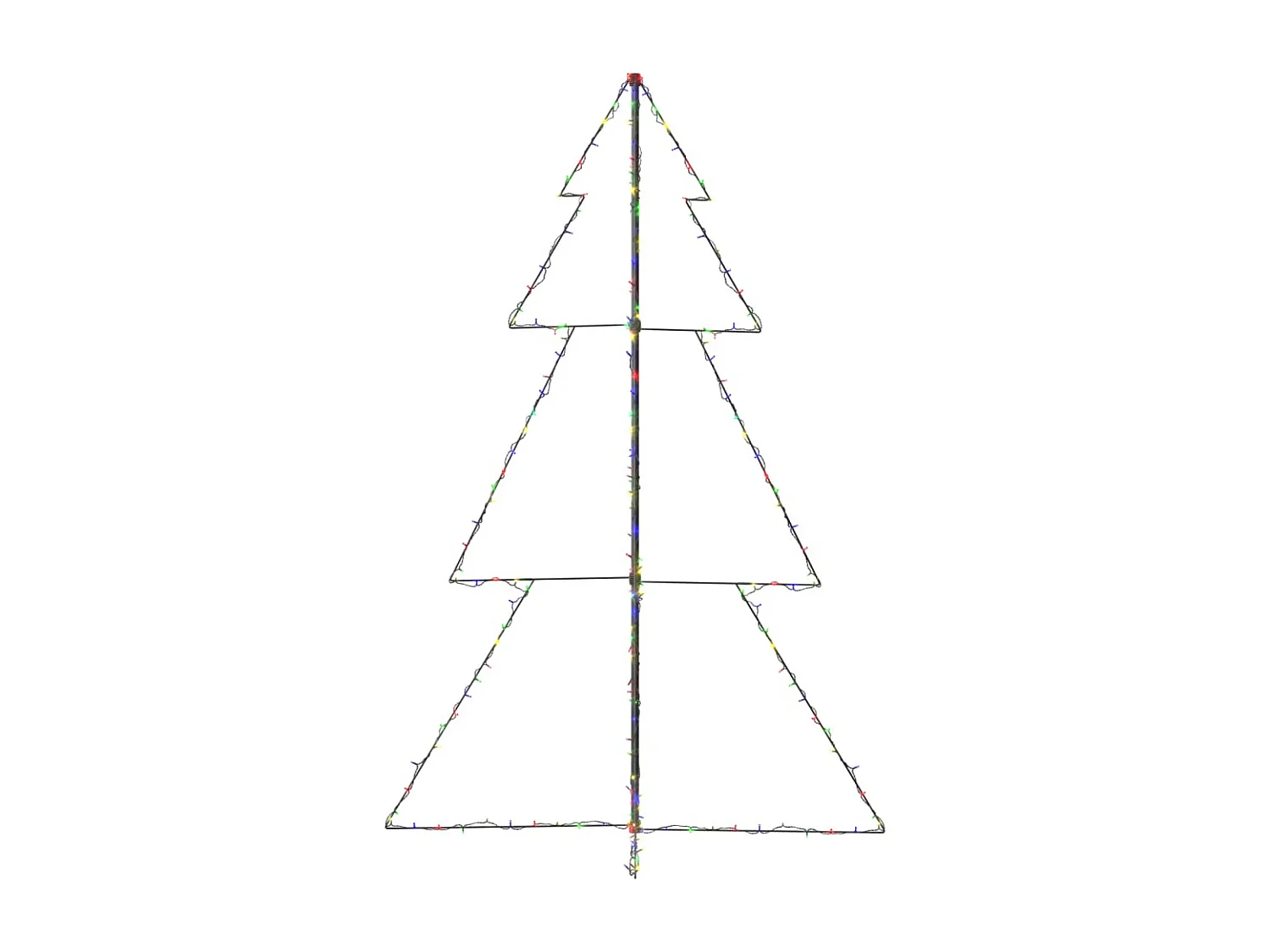 Albero di Natale a Cono 240 LED per Interni Esterni 118x180 cm