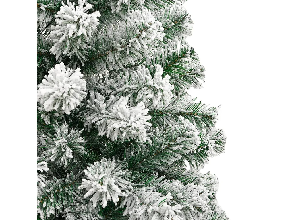 Kunstkerstboom met scharnieren en sneeuw 240 cm