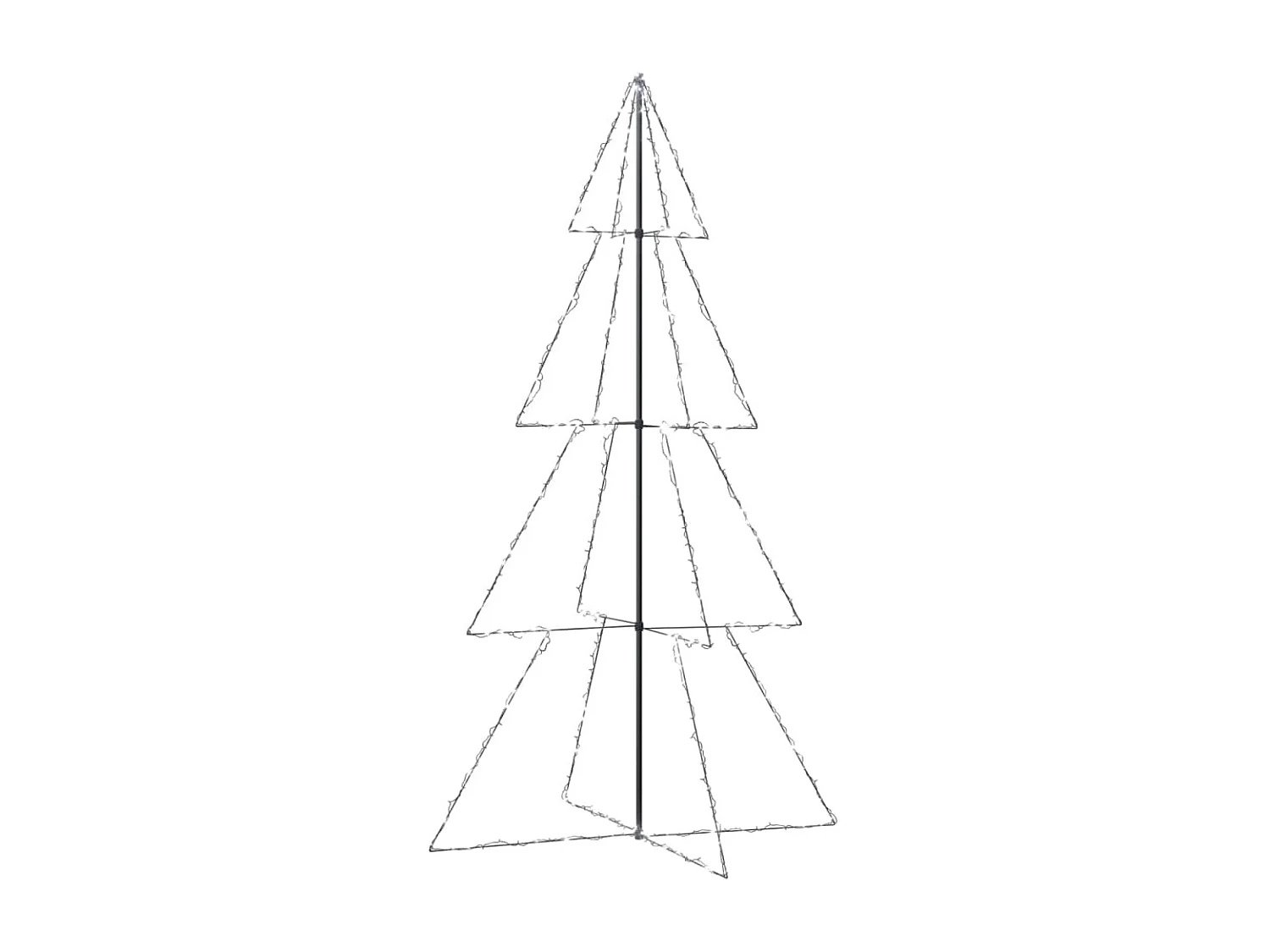 Árvore de Natal em cone 360 LEDs 143x250 cm interior e exterior