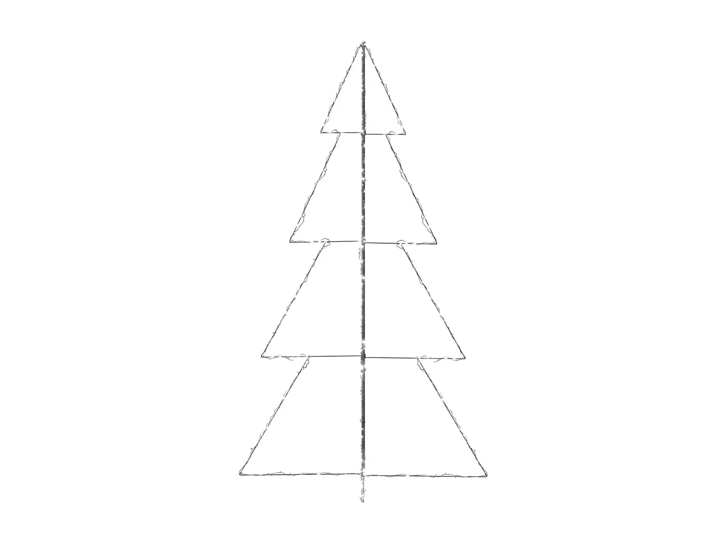 Árvore de Natal em cone 360 LEDs 143x250 cm interior e exterior