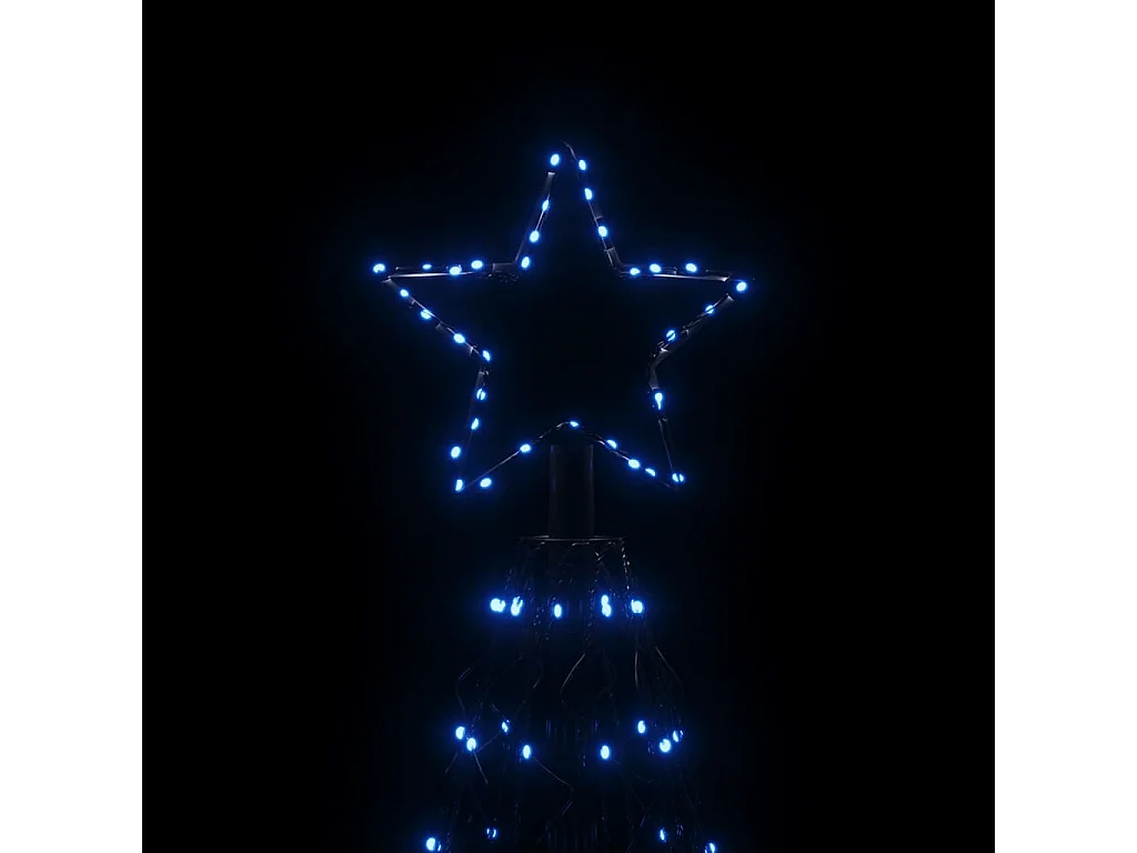 Árvore de Natal em cone 1400 luzes LED 160x500 cm azul