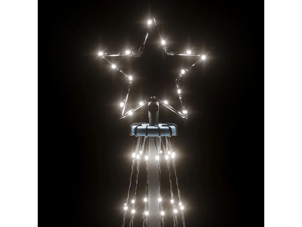 LED-Weihnachtsbaum Kegelform Kaltweiß 732 LEDs 160x500 cm