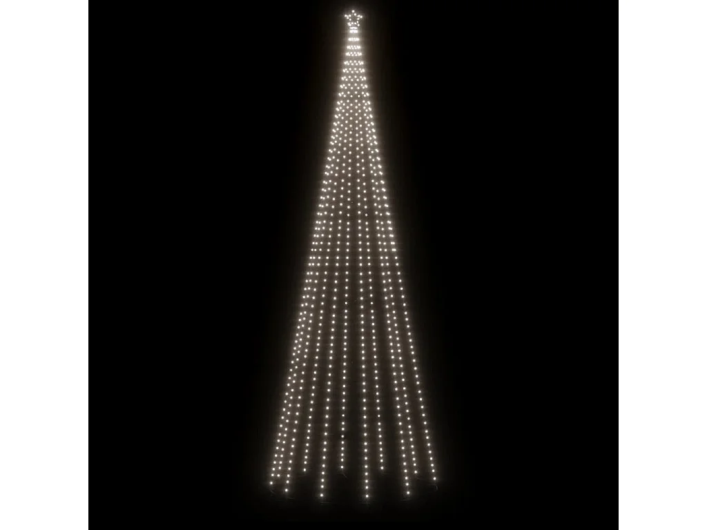 Albero di Natale a Cono Bianco Freddo 732 LED 160x500 cm