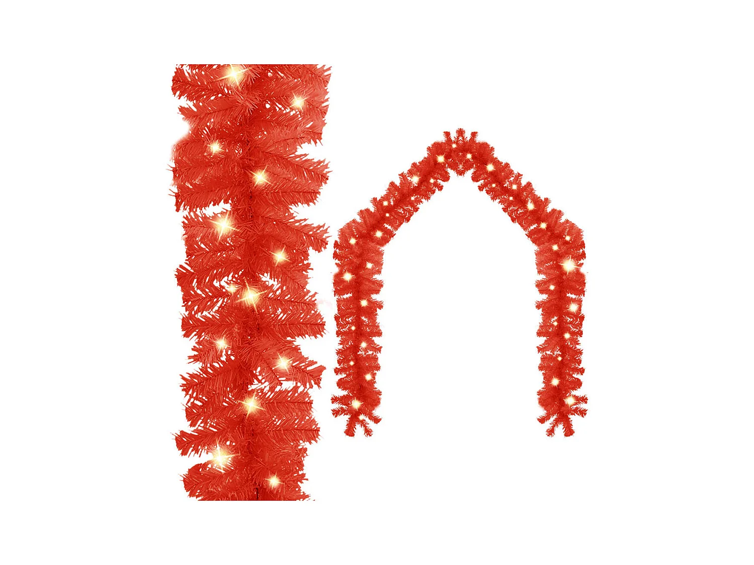 Weihnachtsgirlande mit LED 5 m Rot