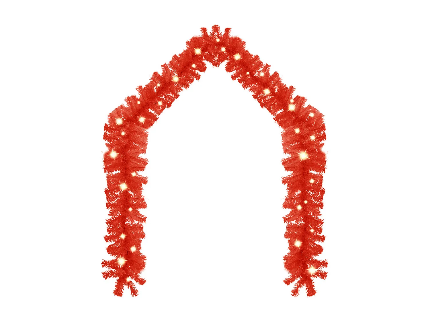 Guirlande de Noël avec lumières LED 5 m Rouge