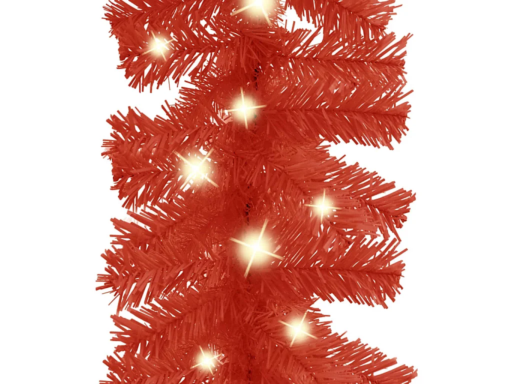 Guirlande de Noël avec lumières LED 5 m Rouge