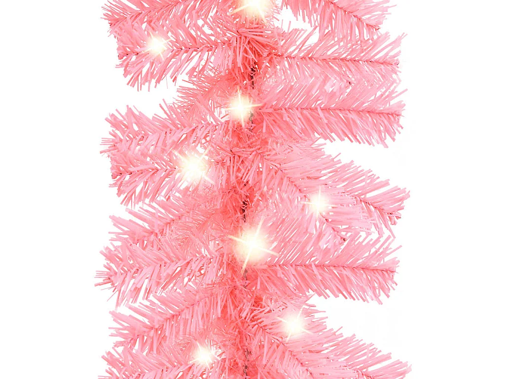 Guirlande de Noël avec lumières LED 20 m Rose