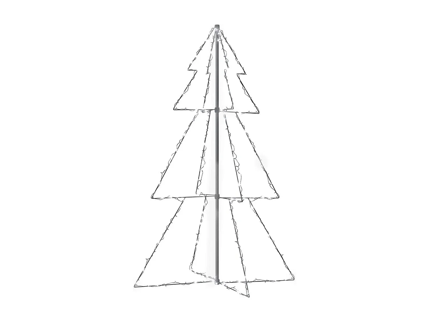 Arbre de Noël cône 200 LED d'intérieur/d'extérieur 98x150 cm
