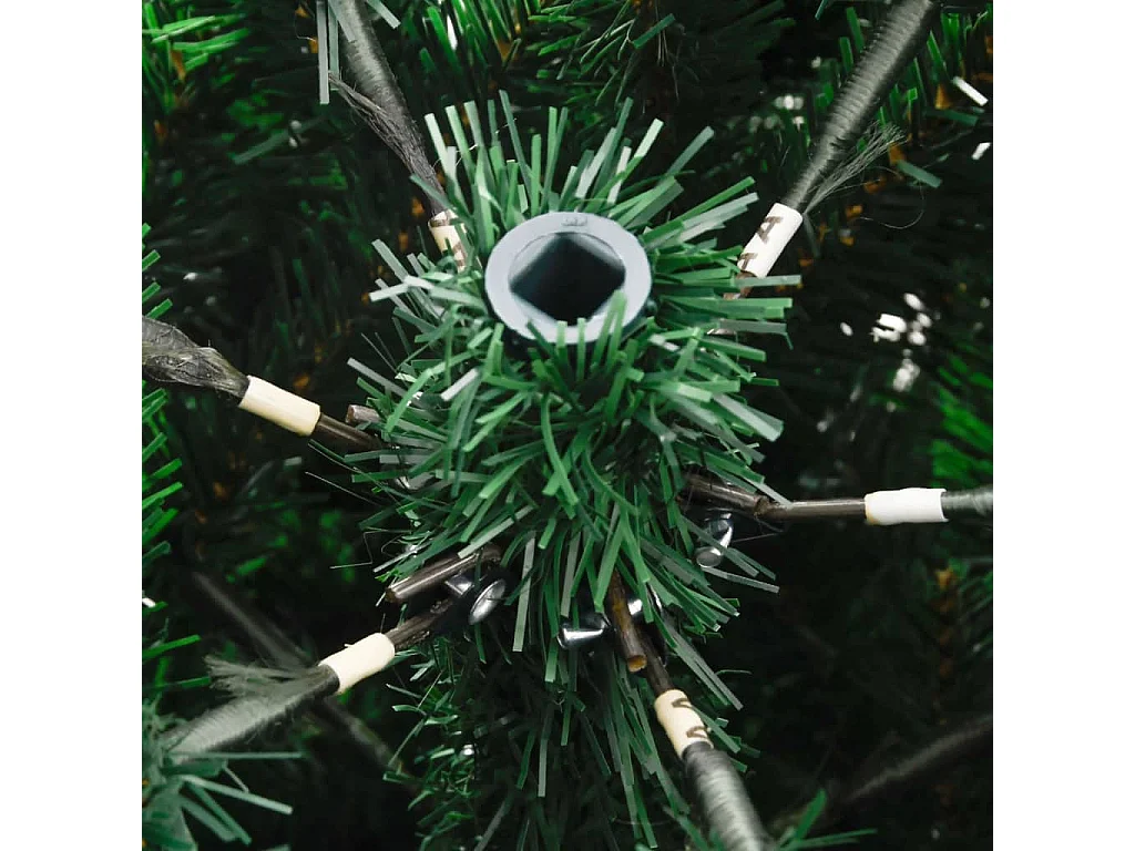 Albero Natale Artificiale Incernierato con Bacche Rosse 180 cm
