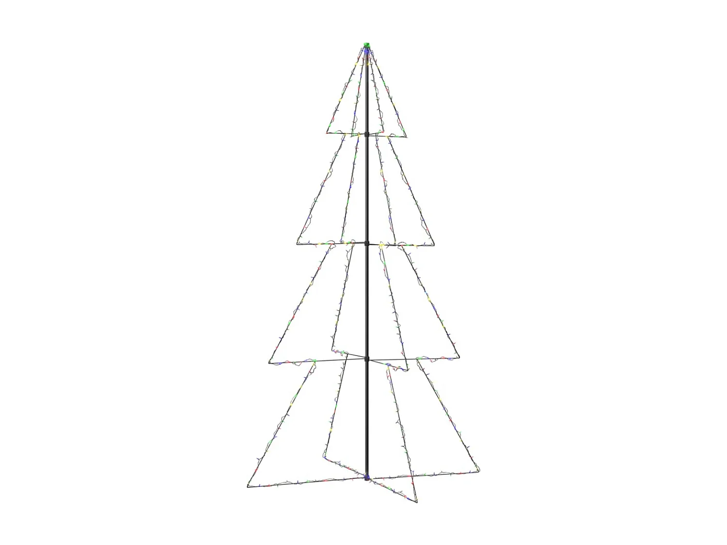 Arbre de Noël cône 360 LED d&#039;intérieur/d&#039;extérieur 143x250 cm