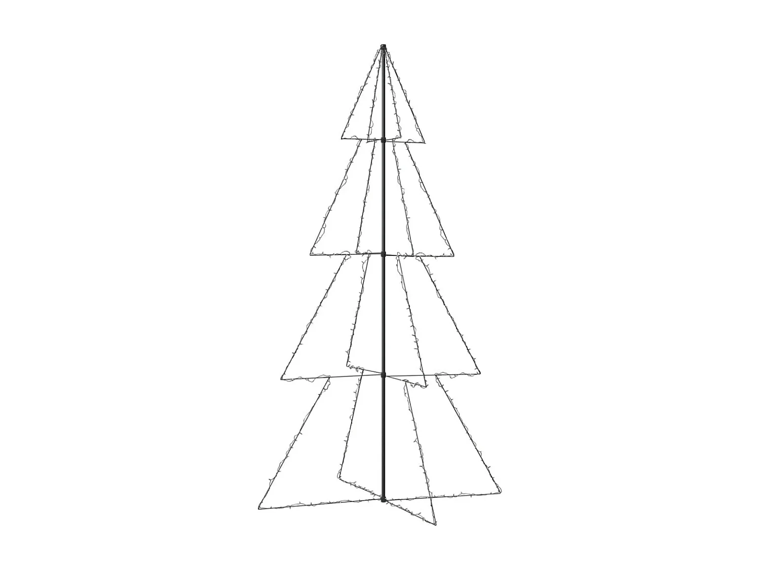 Arbre de Noël cône 360 LED d&#039;intérieur/d&#039;extérieur 143x250 cm