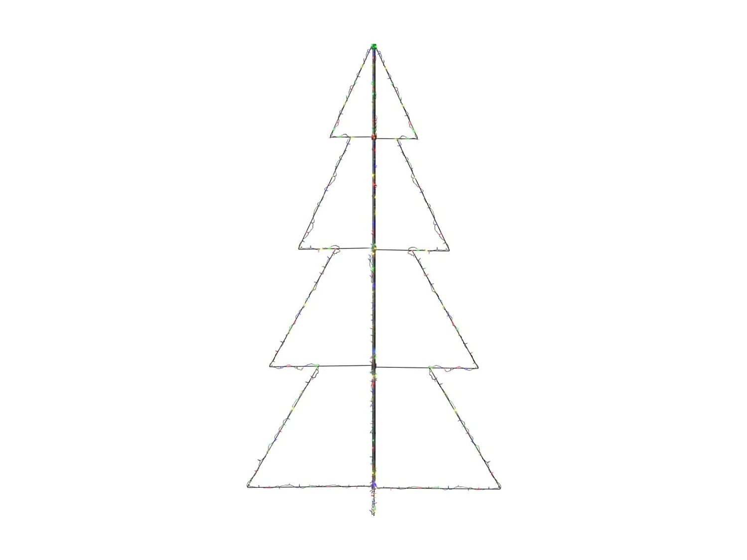 Arbre de Noël cône 360 LED d&#039;intérieur/d&#039;extérieur 143x250 cm