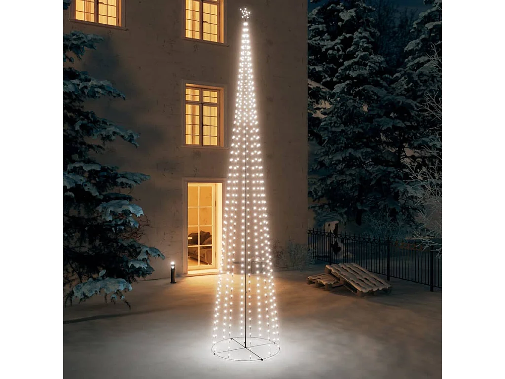 Sapin de Noël cône 752 LED Blanc froid Décoration 160x500 cm