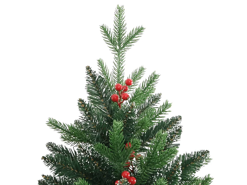 Kunstkerstboom met scharnieren en rode bessen 240 cm