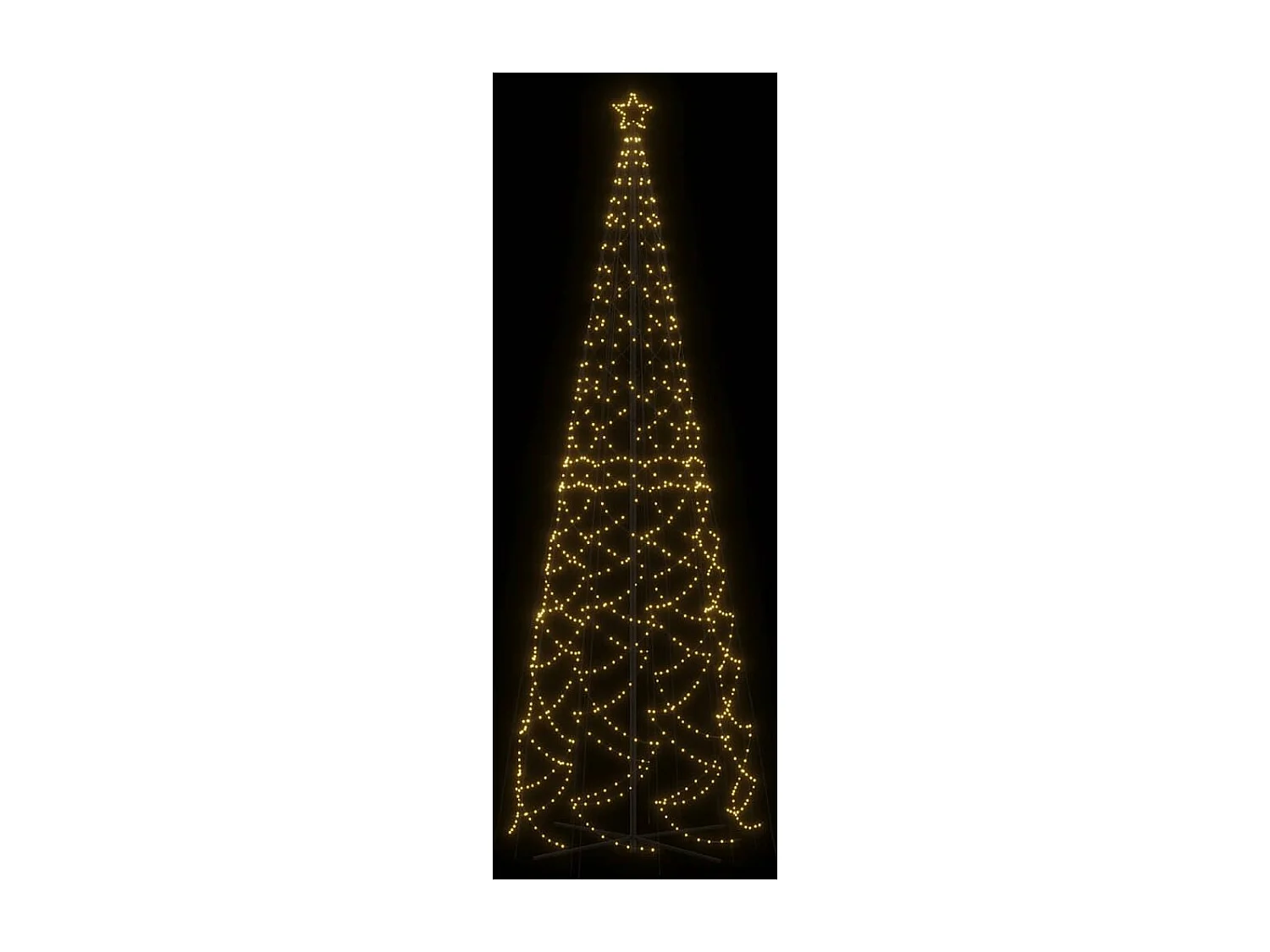 LED-Weihnachtsbaum Kegelform Warmweiß 1400 LEDs 160x500 cm