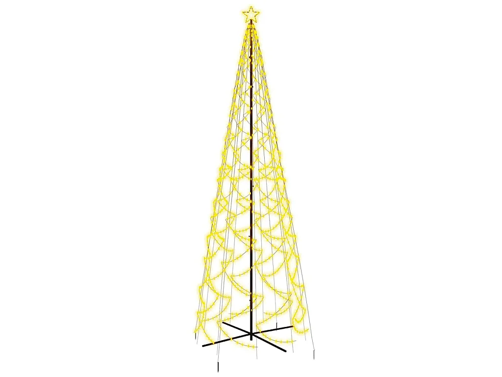 Arbre de Noël cône 1400 LED Blanc chaud 160x500 cm