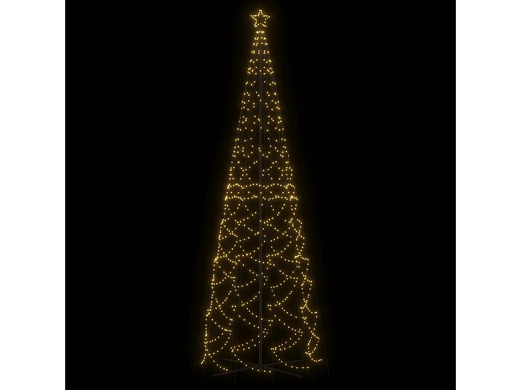 Arbre de Noël cône 1400 LED Blanc chaud 160x500 cm