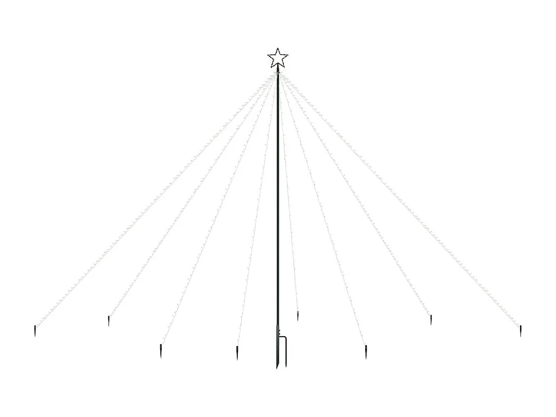 LED-Lichterkette Weihnachtsbaum Indoor Outdoor 576 LEDs 3,6 m