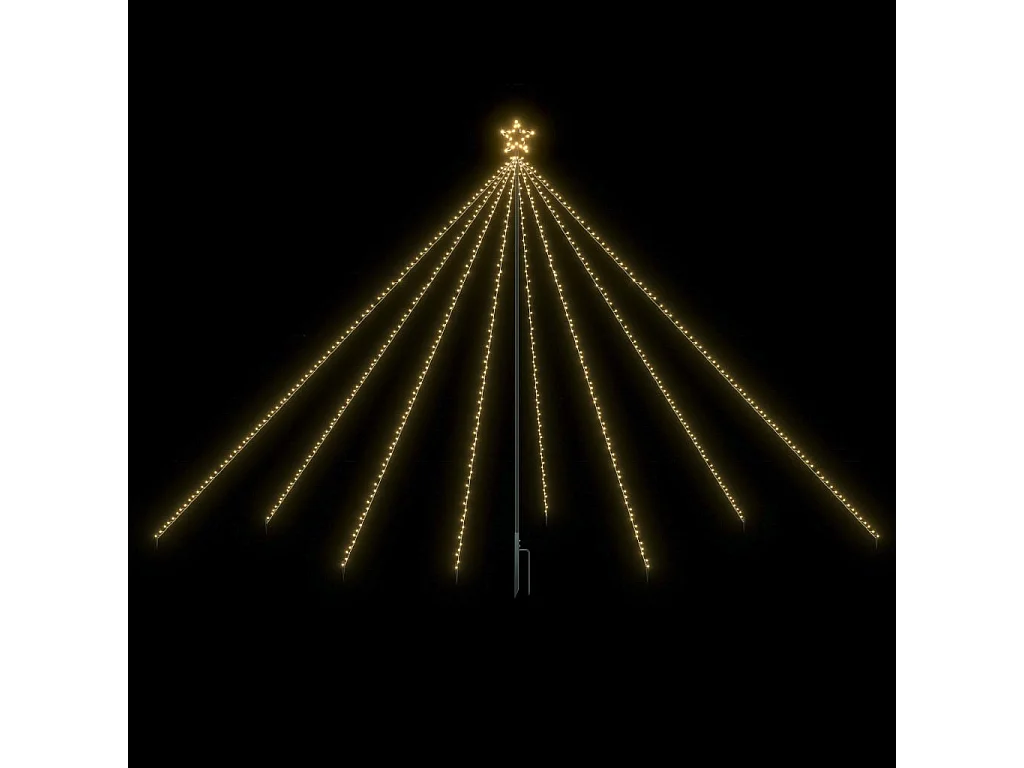 LED-Lichterkette Weihnachtsbaum Indoor Outdoor 576 LEDs 3,6 m