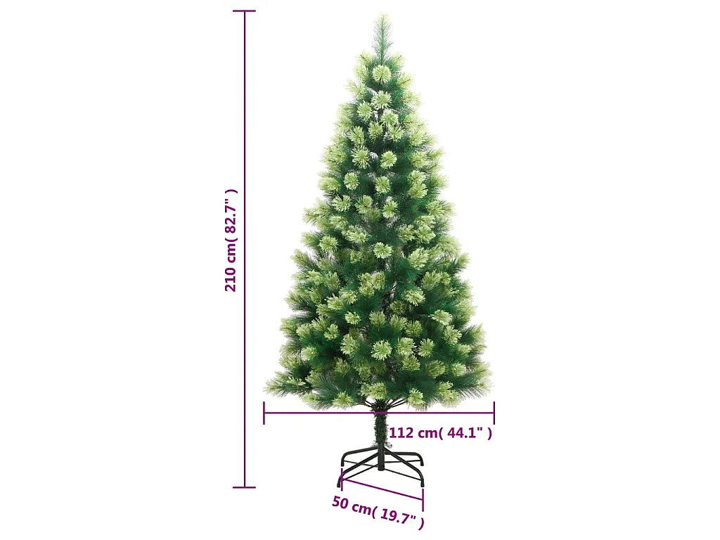 Kunstkerstboom met scharnieren en standaard 210 cm