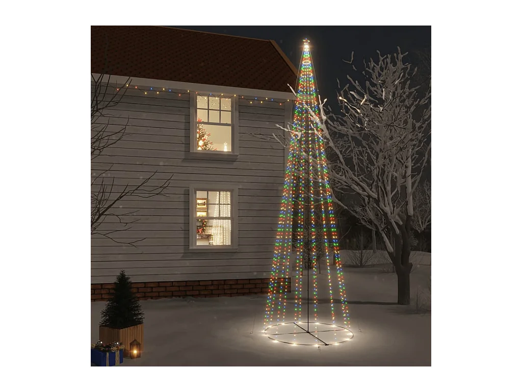 Kegelkerstboom 1134 LED's meerkleurig 230x800 cm