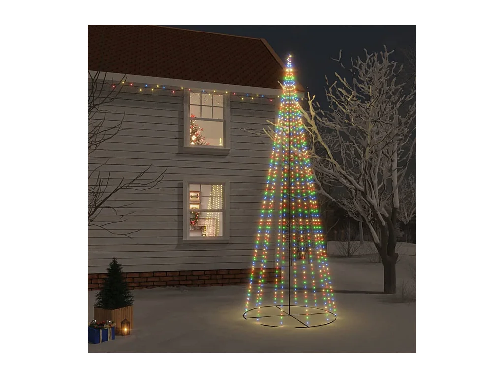 Arbre de Noël cône 732 LED Colorées 160x500 cm