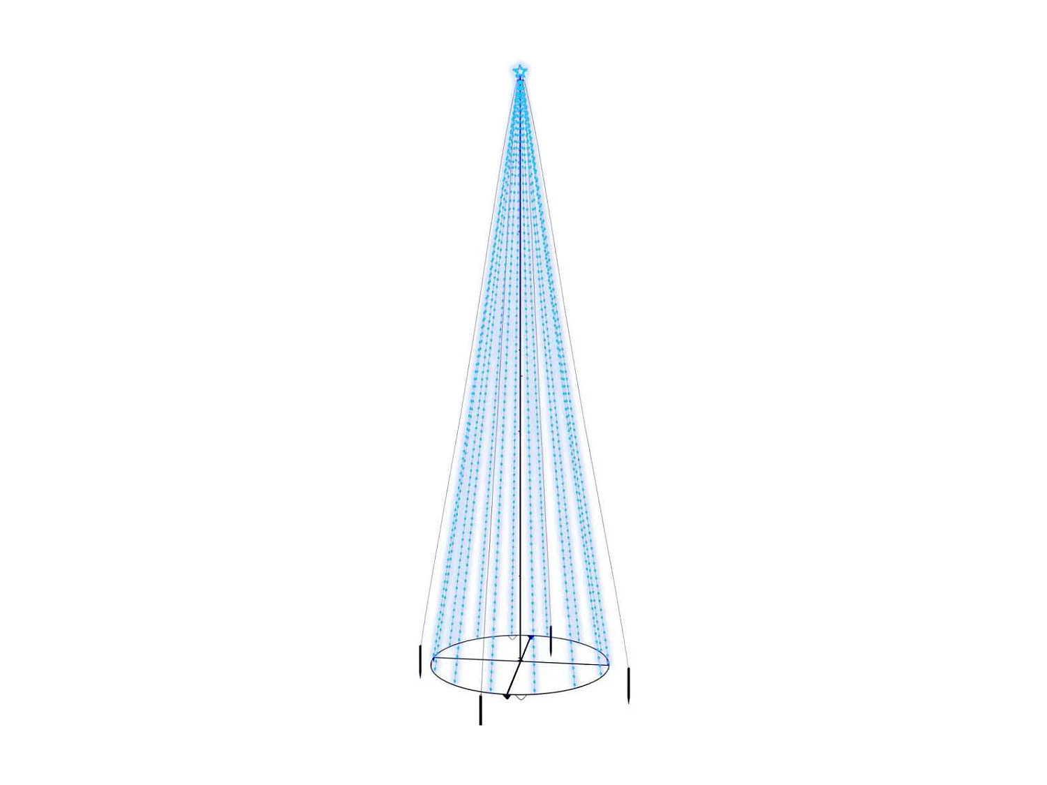 Albero di Natale a Cono Blu 1134 LED 230x800 cm