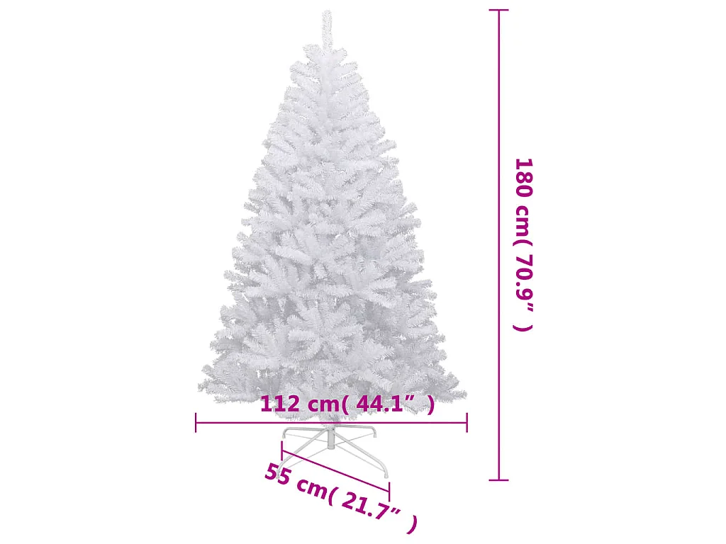 Sapin de Noël artificiel à charnières avec neige floquée 180 cm
