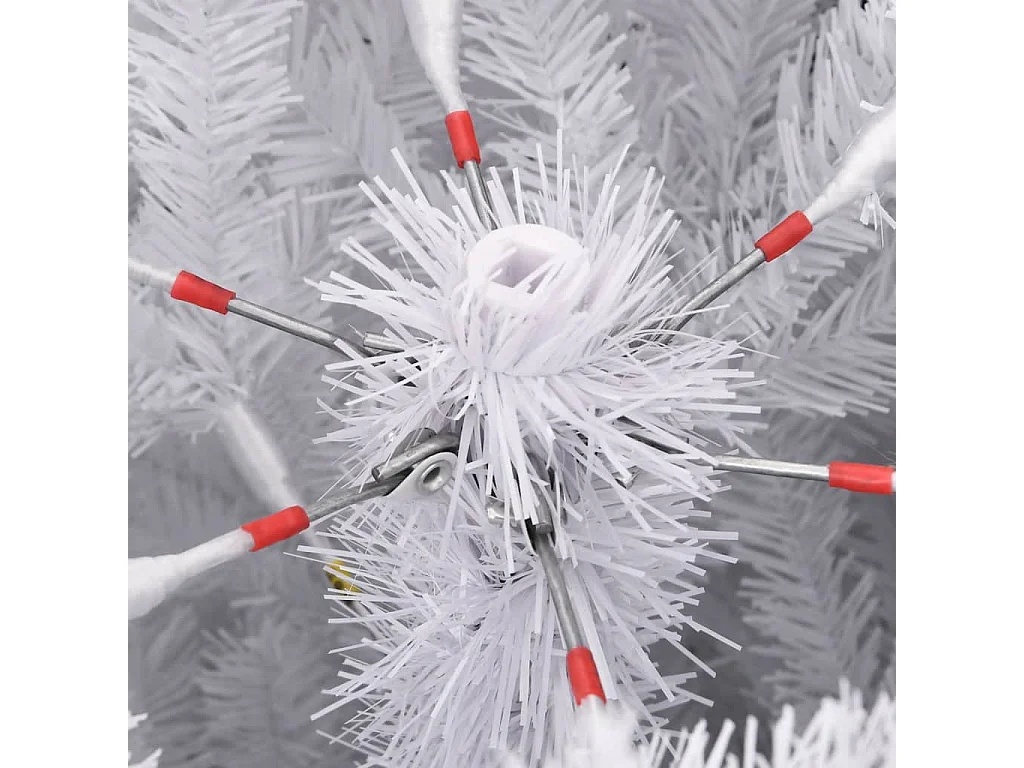 Árbol de Navidad artificial con bisagras y nieve flocada 180 cm