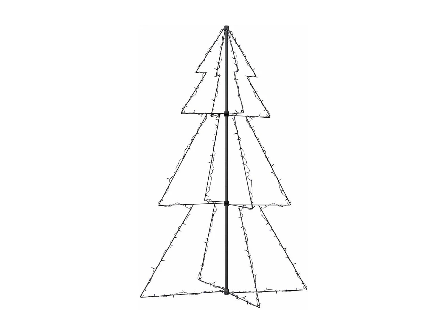Kegelkerstboom 200 LED's binnen en buiten 98x150 cm