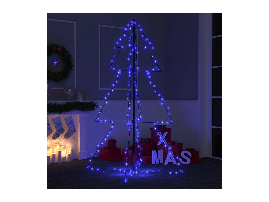 Arbre de Noël cône 200 LED d'intérieur/d'extérieur 98x150 cm