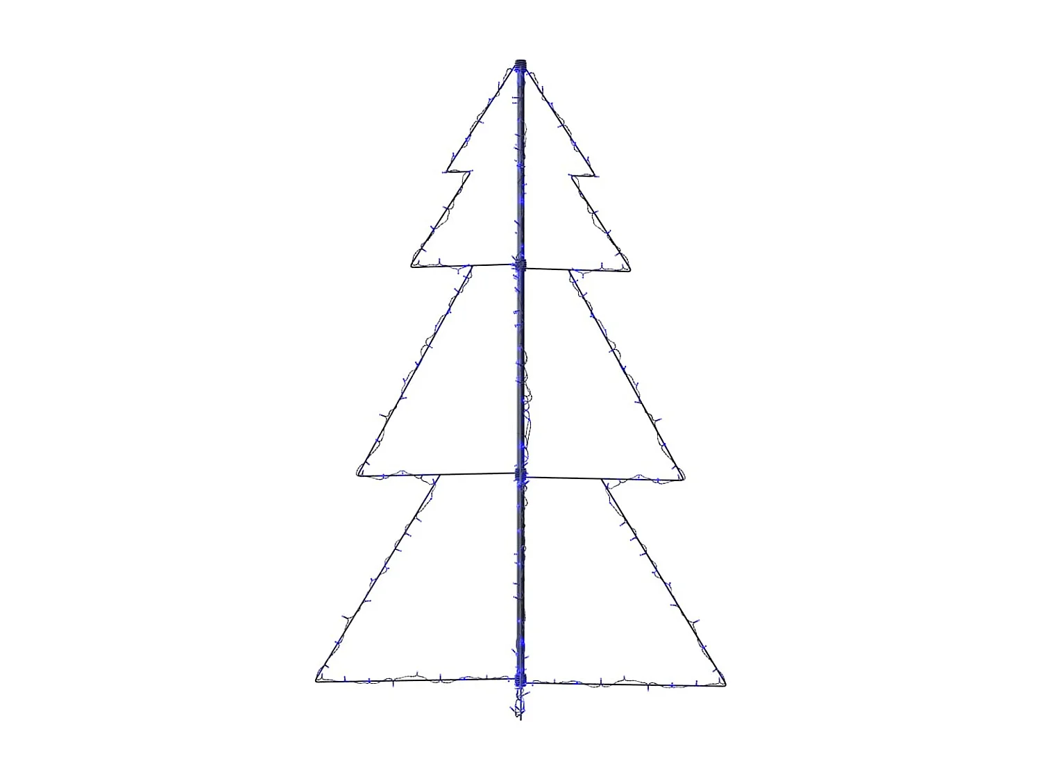 Arbre de Noël cône 200 LED d'intérieur/d'extérieur 98x150 cm