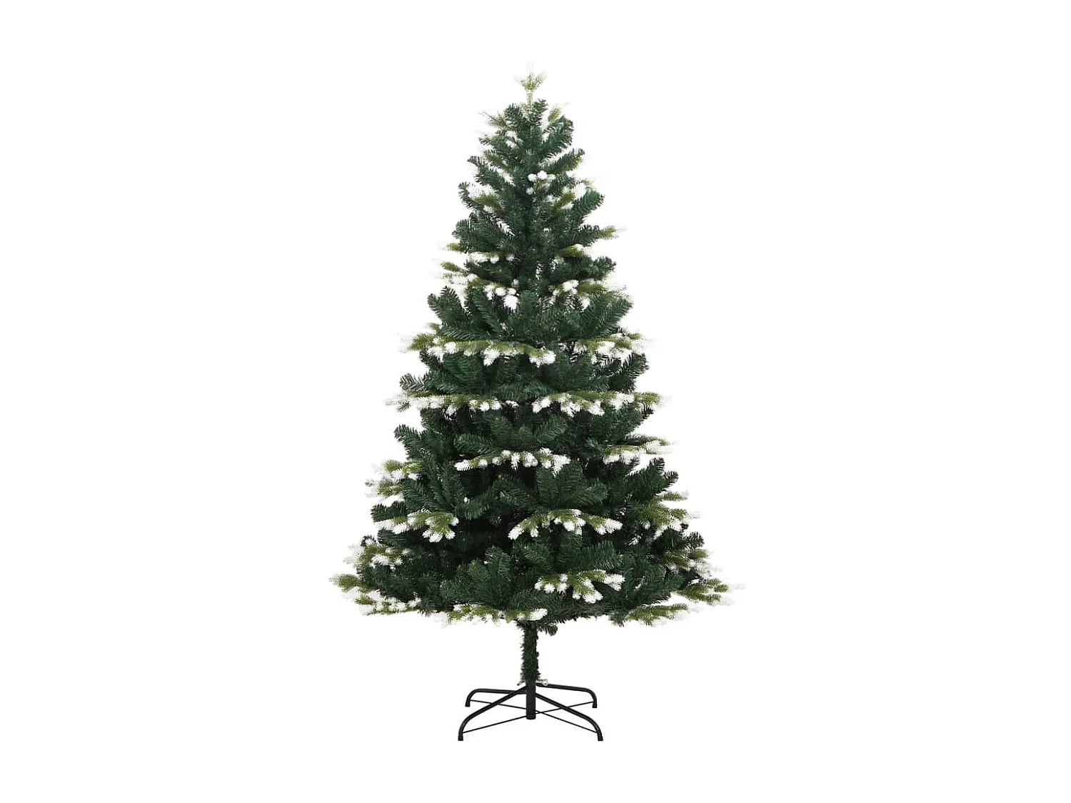 Kunstkerstboom met scharnieren en sneeuw 210 cm